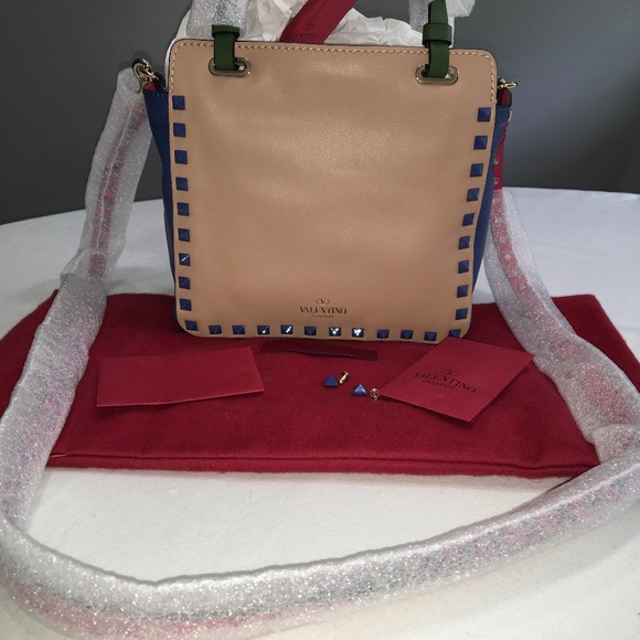 Valentino Mini Colorblock Leather Tote - Picture 2 of 11